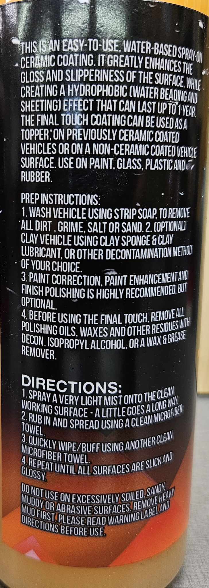 The Final Touch - Spray-on Ceramic Coat w/ Si02